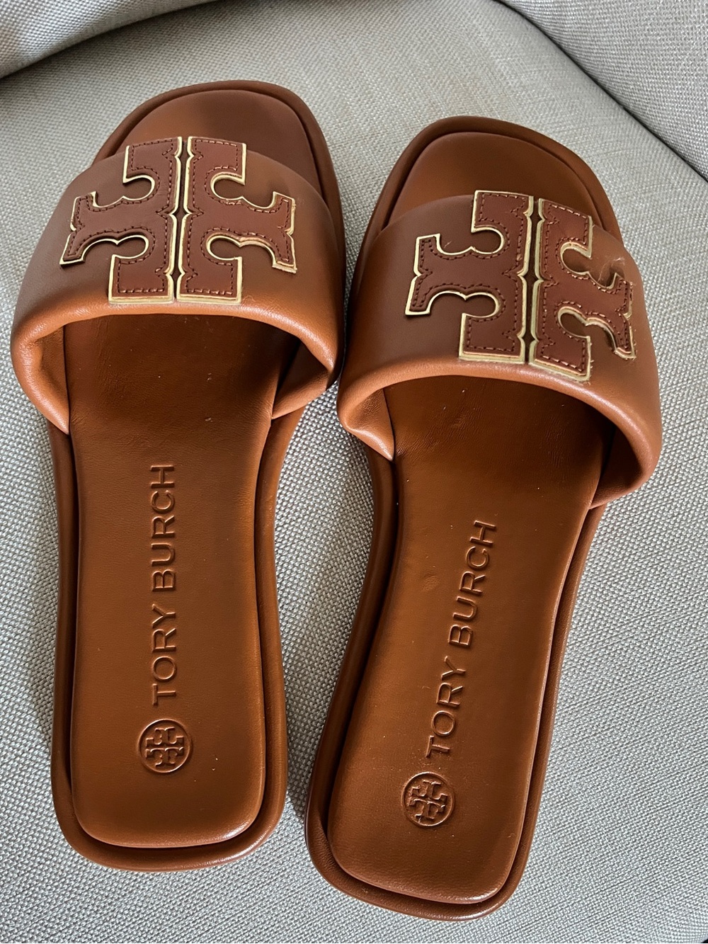 Tory Burch Nappa Leather Double T Sport Slide — Size 8 - Picture 12 of 12